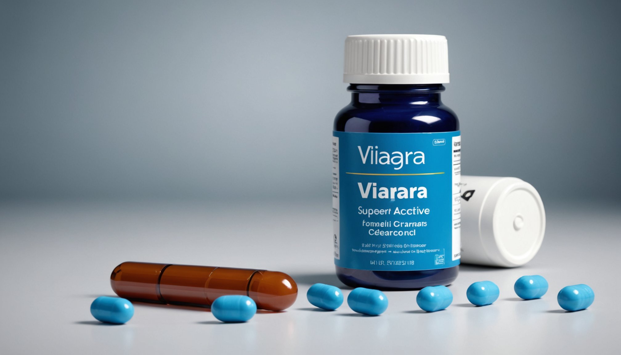 Viagra Super Active capsules on a clean medical background illustrating treatment options for erectile dysfunction